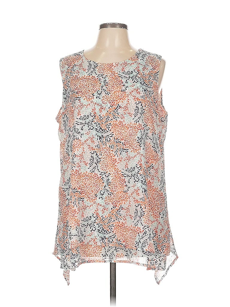 Click to view more detailed imagery on our partner's website Pre-owned Fever Sleeveless Blouse In Orange