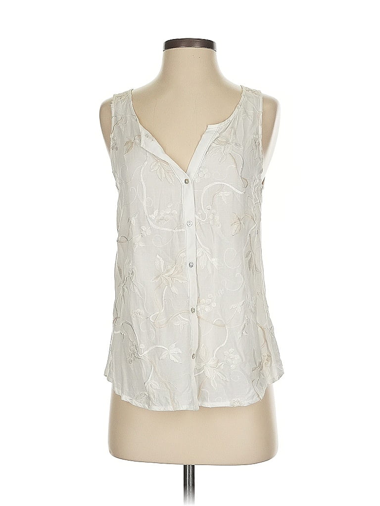 Tiny 100% Rayon Ivory Sleeveless Blouse Size S - photo 1