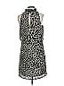 Veronica M. Animal Print Black Cocktail Dress Size S - photo 2