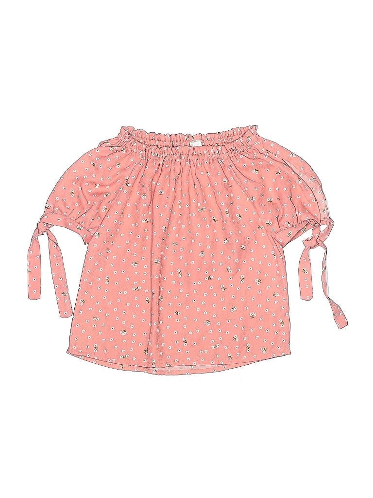 Pre-owned Zara Kids' 3/4 Sleeve Blouse In Pink