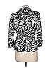 Alex Evenings 100% Polyester Print Silver Blazer Size M - photo 2