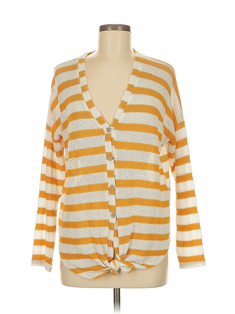 Pre-owned Forever 21 Cardigan Sweater In Yellow