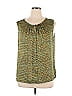 Tahari by ASL 100% Polyester Green Sleeveless Blouse Size XL - photo 1