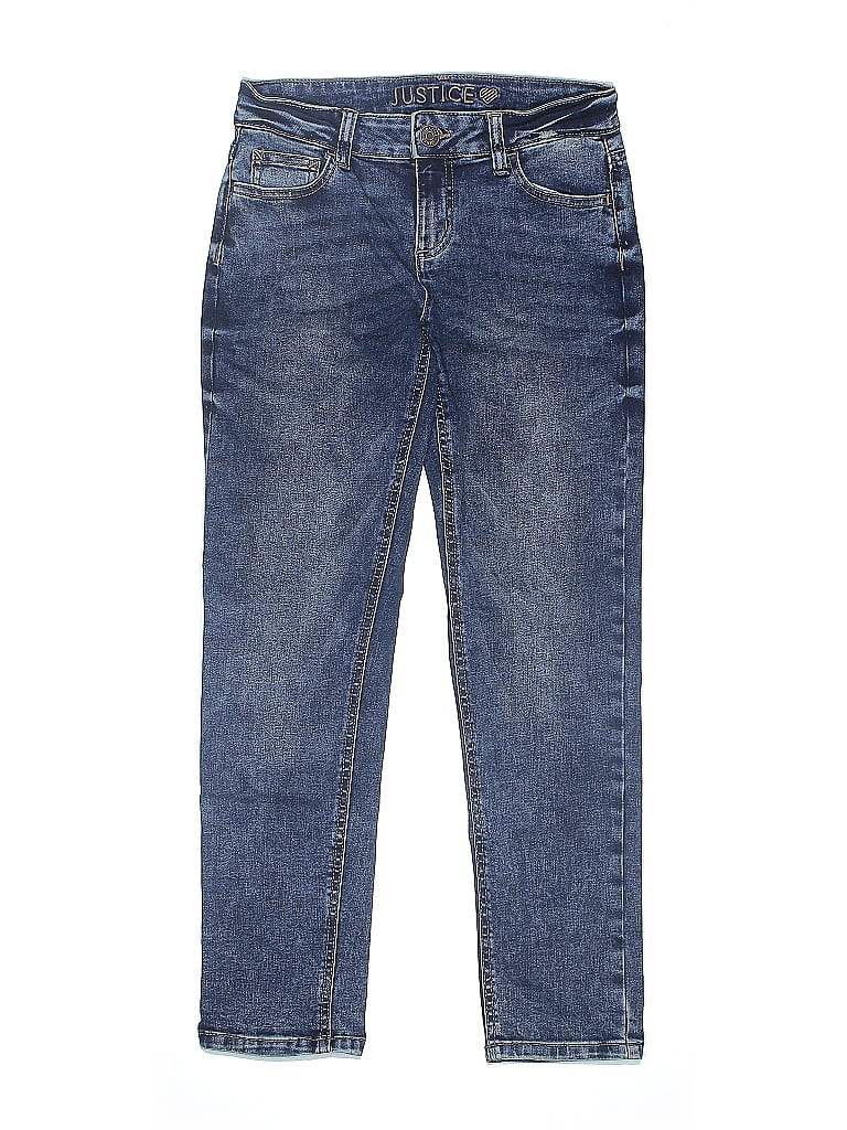 Justice Solid Blue Jeans Size 12 (big kids) - photo 1