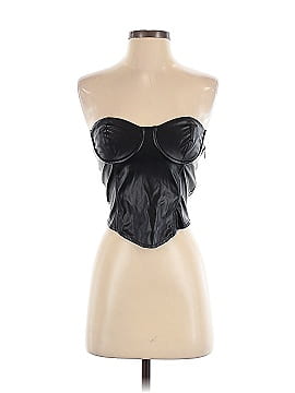 Zara Faux Leather Top (view 1)