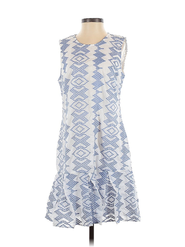 Sail to Sable 100% Cotton Argyle Blue Casual Dress Size XS - photo 1