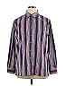 Foxcroft Stripes Purple Long Sleeve Button-Down Shirt Size 14 - photo 1