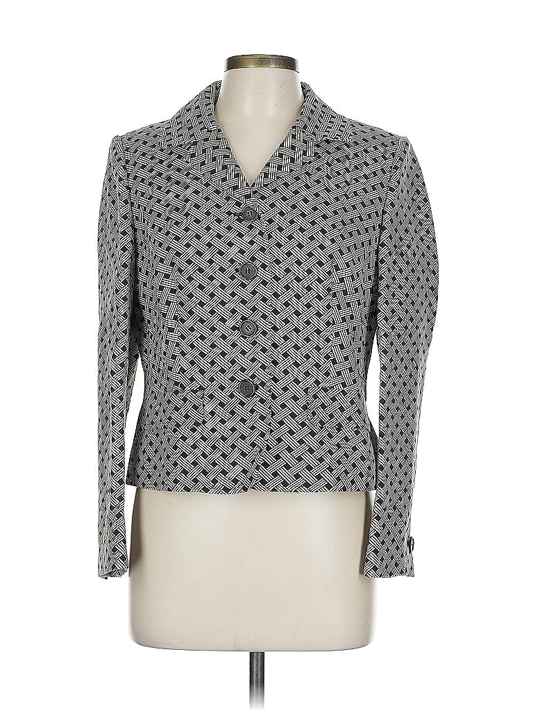 Pre-owned Ann Taylor Loft Blazer Jacket In Gray