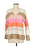 Ann Taylor LOFT Color Block Tan Pullover Sweater Size M - photo 1