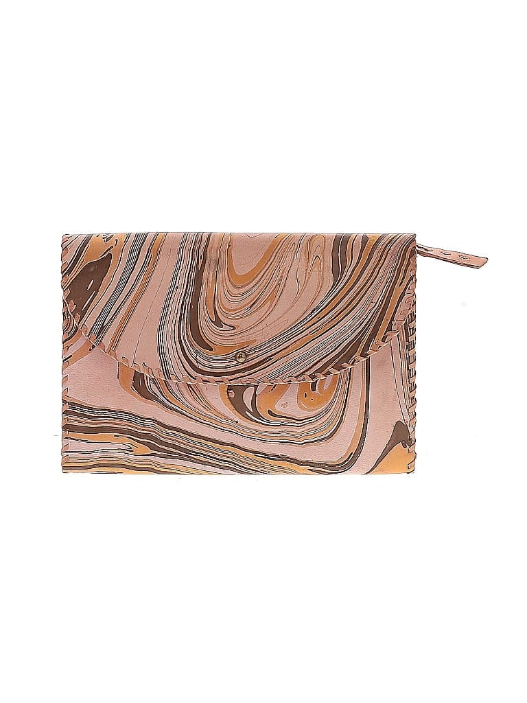 Assorted Brands 100% Leather Gold Pink Leather Clutch One size - photo 1
