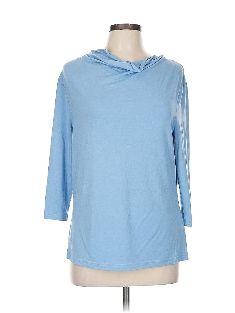 Pre-owned Unbranded 3/4 Sleeve T-shirt In Blue