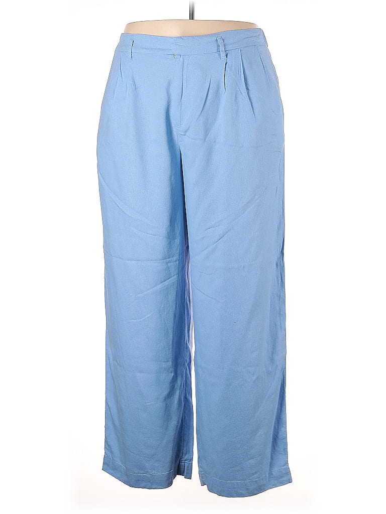 Pre-owned A New Day Linen Pants In Blue