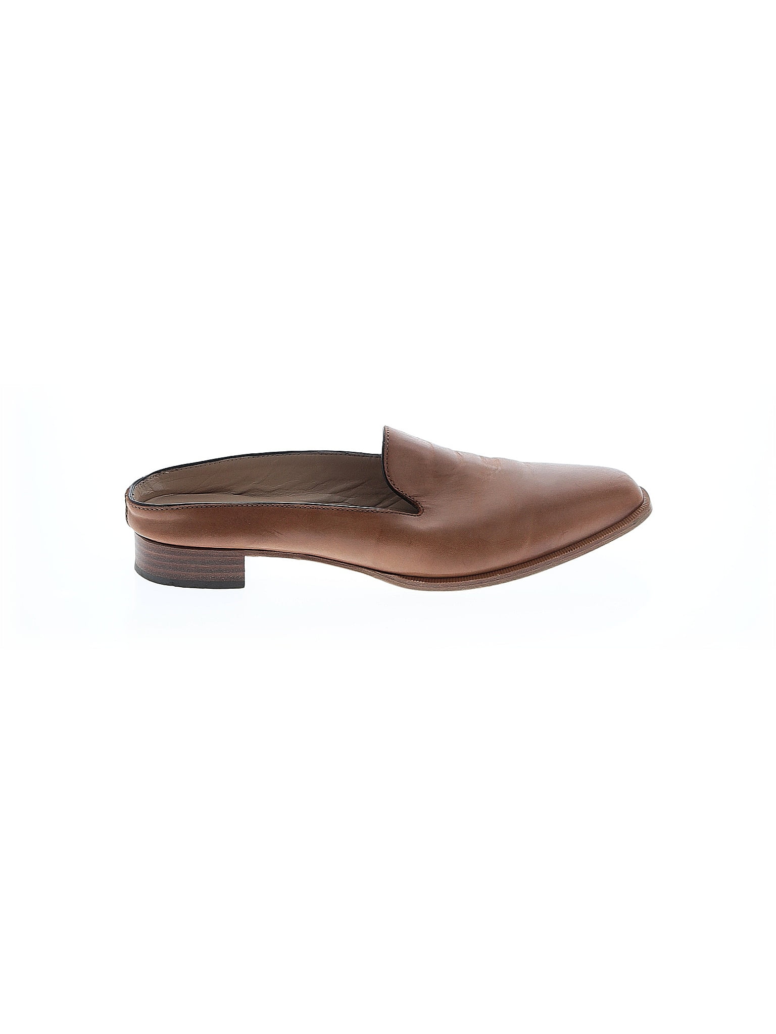 Manolo Blahnik 100% Leather Brown Tan Leather Loafers Size EU 40