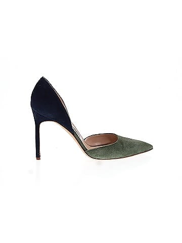 Manolo Blahnik Suede D'Orsay Color Block Pumps (view 1)
