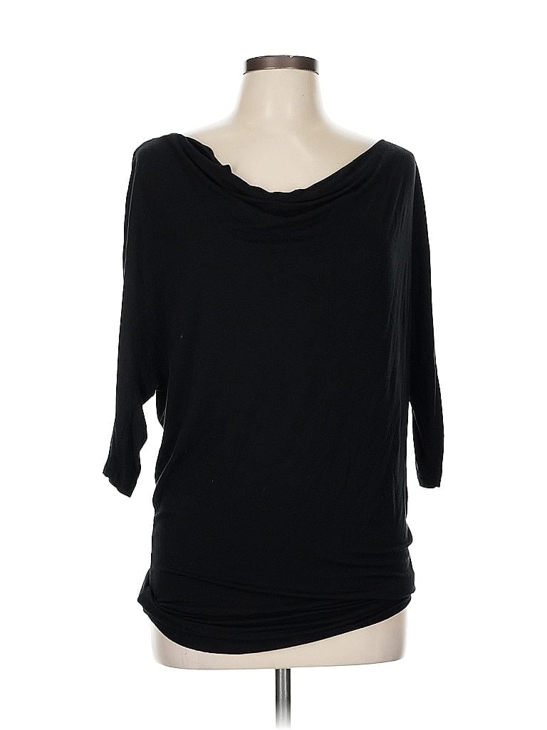 Pre-owned Ann Taylor Factory 3/4 Sleeve Top Black Cowl Neck Tops