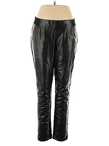 Chaps Faux Leather Pants (view 1)