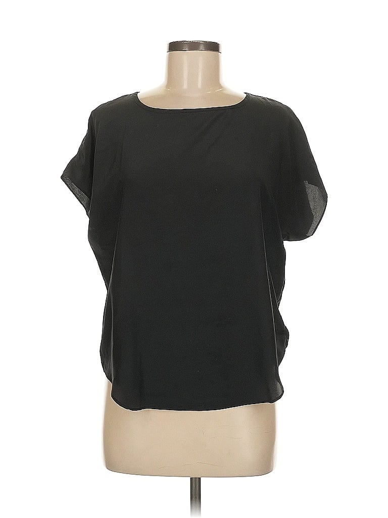 Pre-owned Pierre Cardin Short Sleeve Blouse In Black