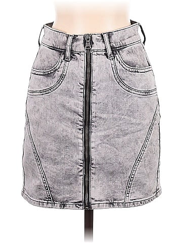 Express Denim Skirt (view 1)