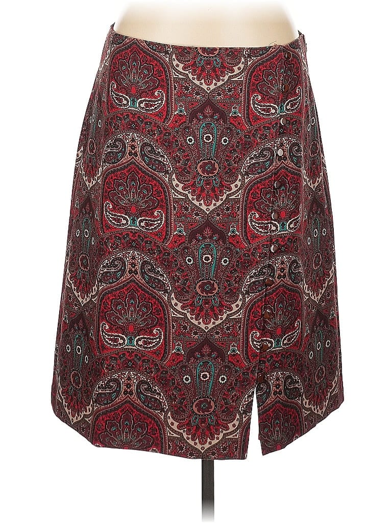 Pre-owned Talbots Formal Skirt In Burgundy