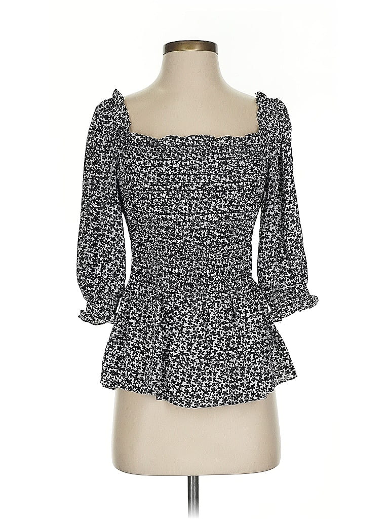 Pre-owned Max Studio 3/4 Sleeve Blouse In Black