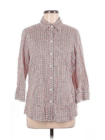 Foxcroft 3/4 Sleeve Button-Down Shirt (view 1)