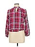 Soho JEANS NEW YORK & COMPANY 100% Rayon Plaid Pink Long Sleeve Blouse Size M - photo 1