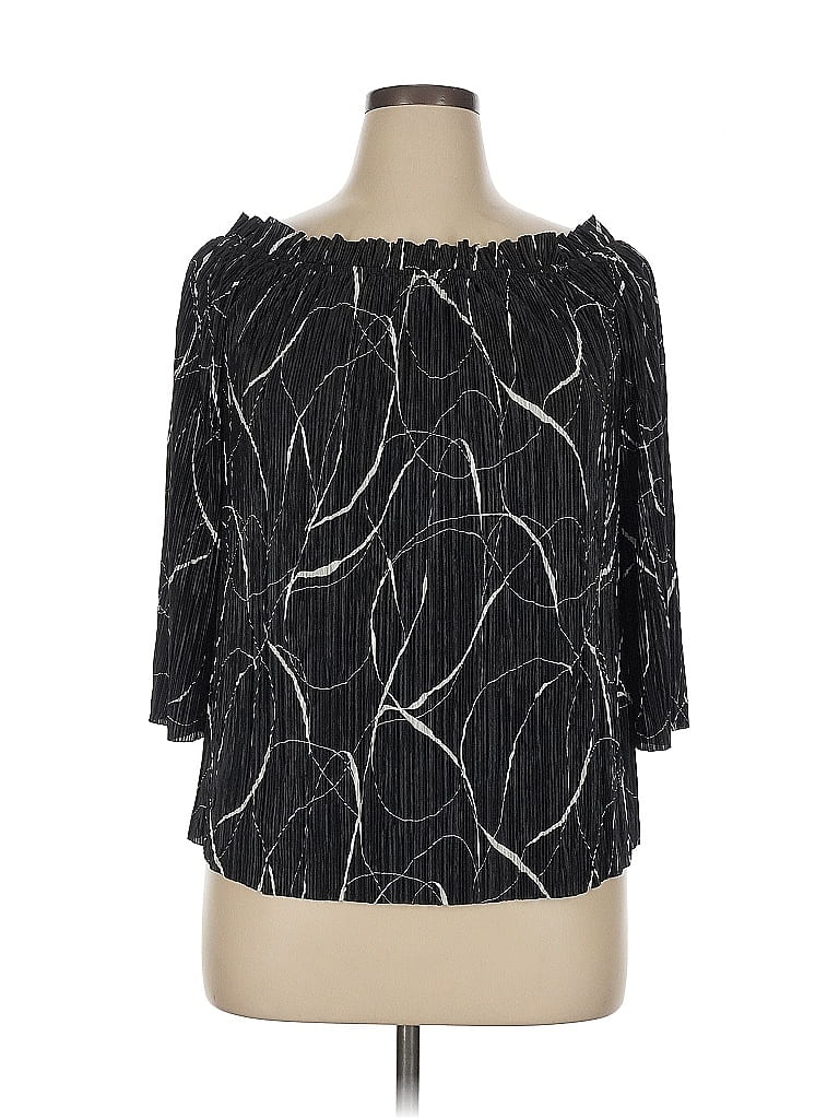 Pre-owned Vince Camuto 3/4 Sleeve Blouse In Black