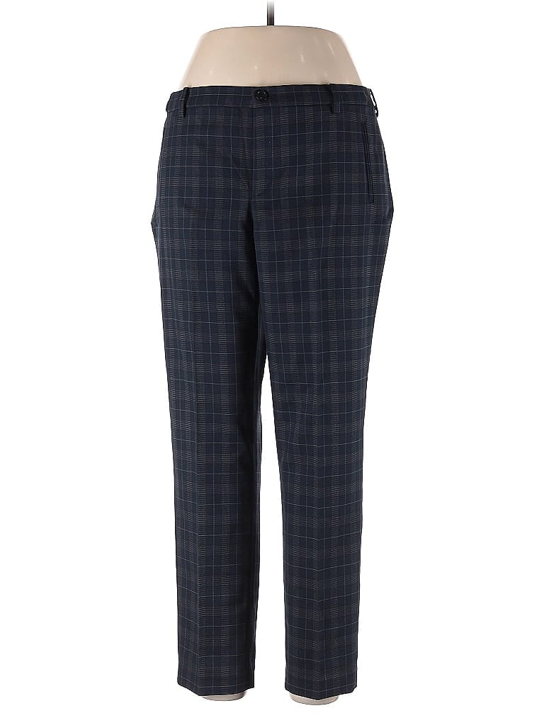 NBD Plaid Blue Casual Pants Size 12 - photo 1