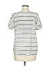 The Limited 100% Polyester Ivory Short Sleeve Top Size M - photo 2