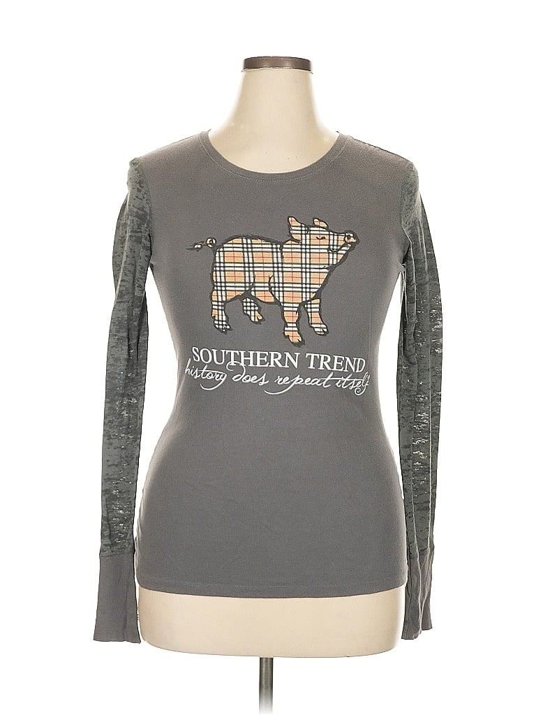 Next Level Apparel 100% Cotton Gray Long Sleeve T-Shirt Size XL - photo 1