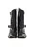 Chanel 100% Leather Black Motorcycle Boots Size EU 36 1/2 - photo 2