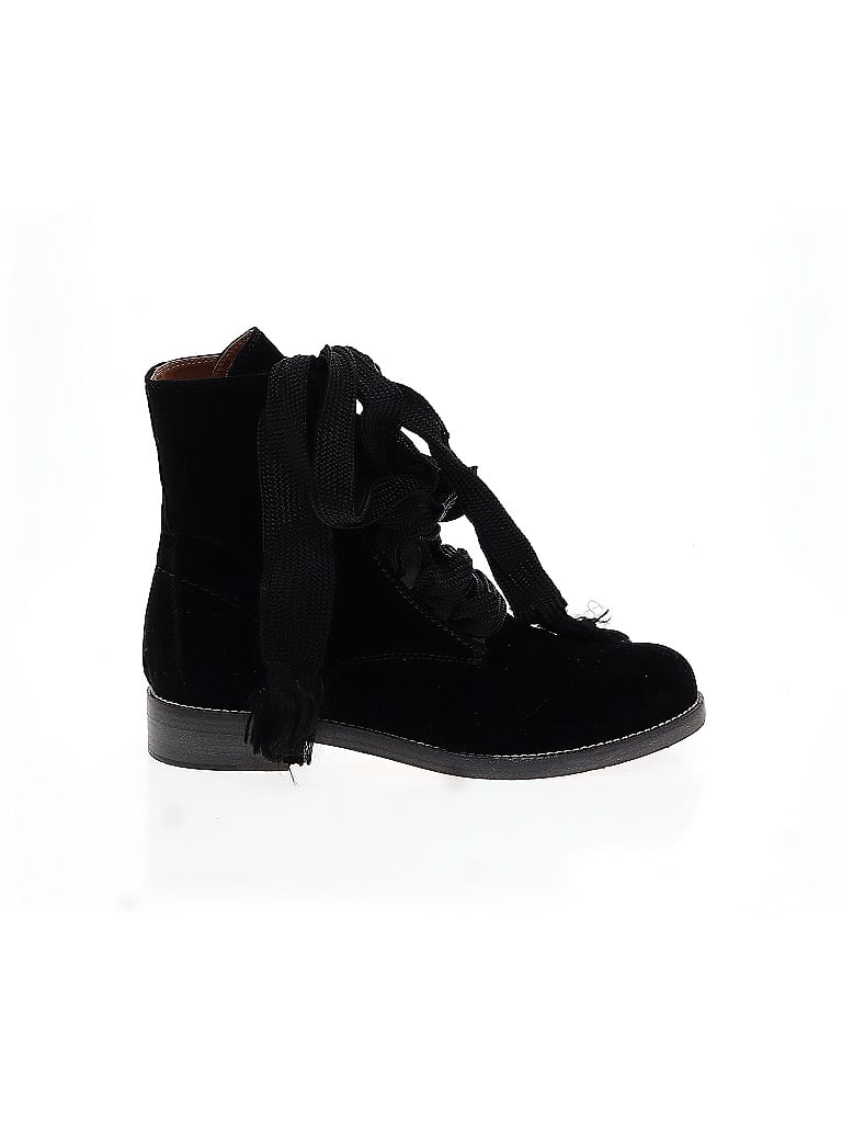 Chloé Black Velvet Harper Combat Boots Size EU 39 - photo 1