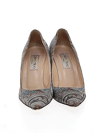 Jimmy Choo Vintage Paisley Print Heels (view 2)