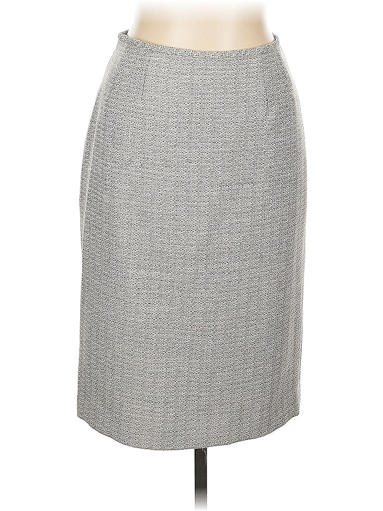 Pre-owned Evan Picone Formal Skirt In Gray