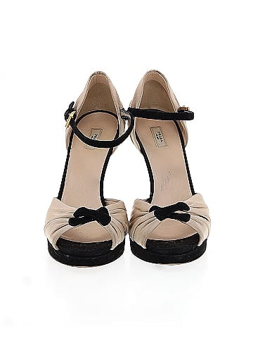 Prada Satin Suede Heels (view 2)