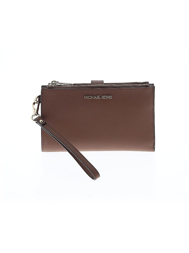 MICHAEL Michael Kors 100% Leather Brown Leather Wristlet One size - photo 1