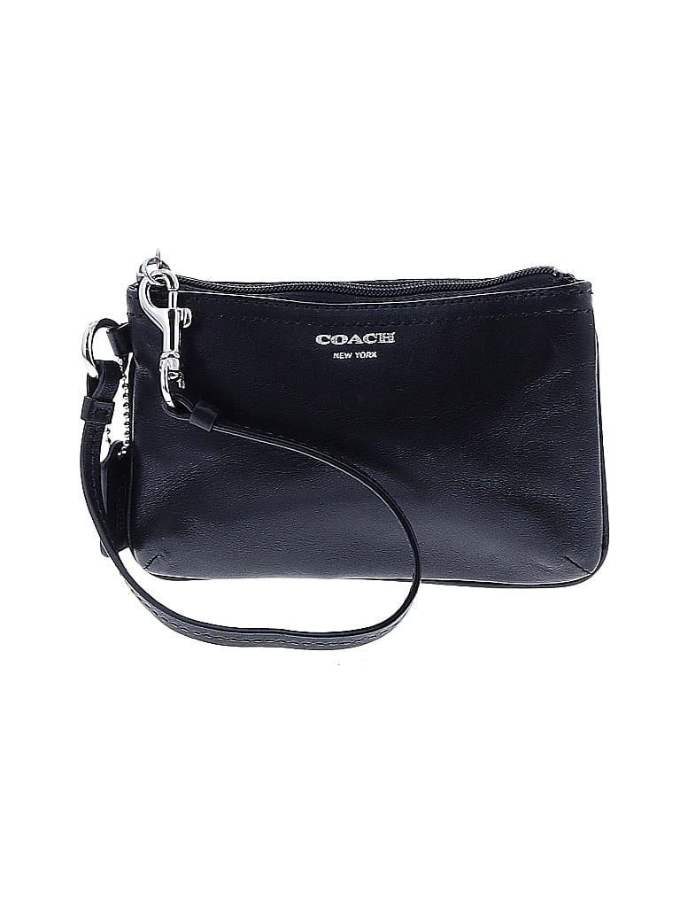 Coach 100% Leather Black Leather Wristlet One size - photo 1