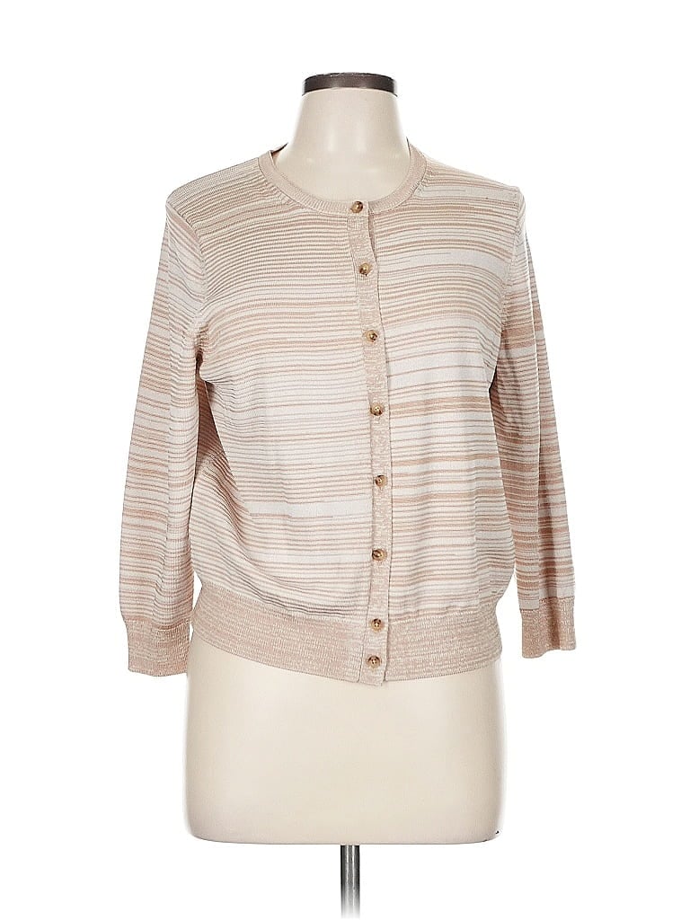 Pre-owned Ann Taylor Cardigan Sweater In Orange