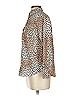 Chico's Animal Print Brown Long Sleeve Blouse Size Sm (0) - photo 5