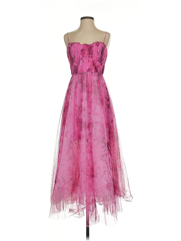 ML Monique Lhuillier Tie-dye Pink Cocktail Dress Size 2 - photo 1