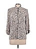 Alex Evenings 100% Polyester Tan Gray Jacket Size L - photo 1