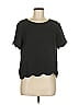 Socialite 100% Polyester Black Short Sleeve Top Size M - photo 1