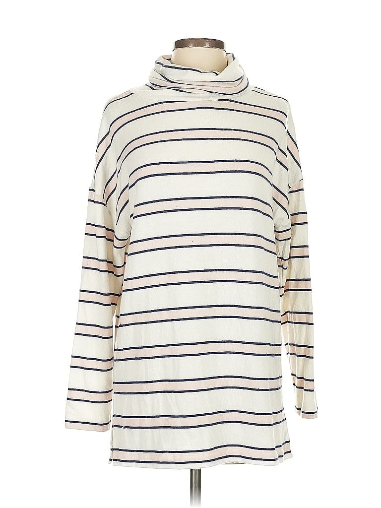 Pre-owned Ann Taylor Turtleneck Sweater In White