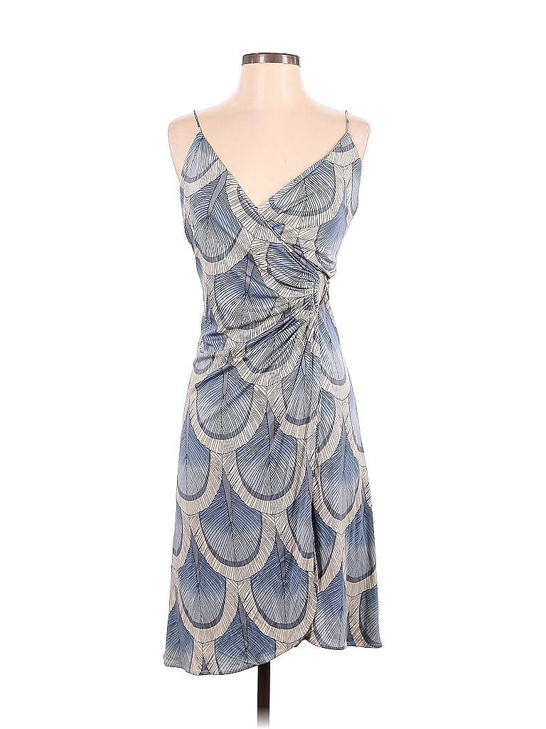 Mara Hoffman 100% Silk Paisley Blue Cocktail Dress Size S - photo 1