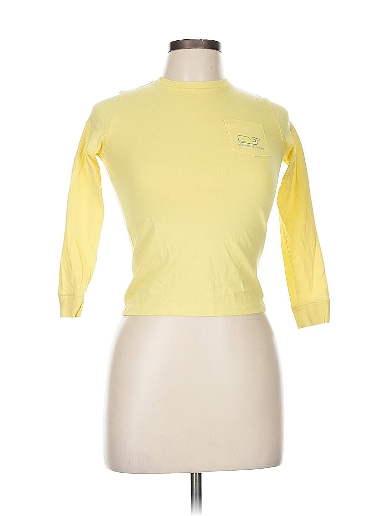 Click to view more detailed imagery on our partner's website Pre-owned Vineyard Vines 3/4 Sleeve T-shirt In Yellow