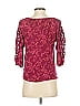 Lauren Conrad 100% Rayon Burgundy Pink 3/4 Sleeve Top Size S - photo 2