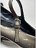 Prada Black Gray Patent Leather Mary Jane Pumps 100mm Size EU 39 1/2 - photo 8