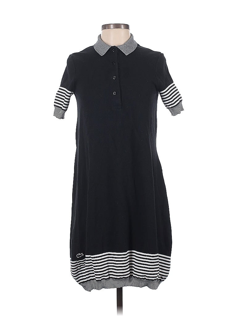 Lacoste 100% Cotton Stripes Black Casual Dress Size EU 36 / US 6 - photo 1