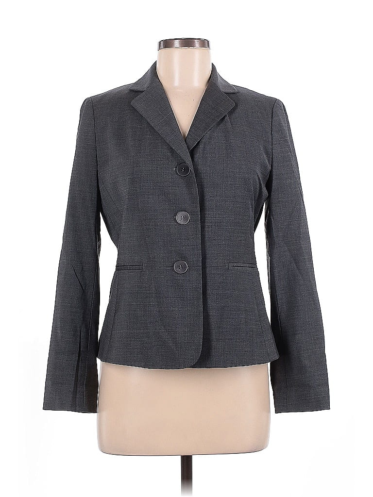 Pre-owned Talbots Wool Blazer Jacket In Gray