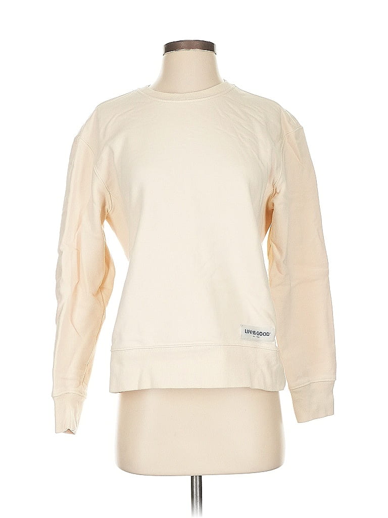 Life Is Good 100% Cotton Ivory Sweatshirt Size S - photo 1